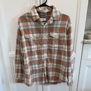 American Eagle orange button up flannel